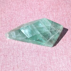Green Fluorite Polished Crystal Freeform, 58 Grams